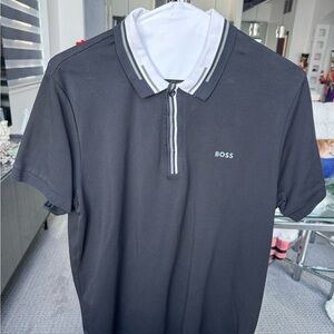 BOSS Men's Black Polo Shirt Size X-Large